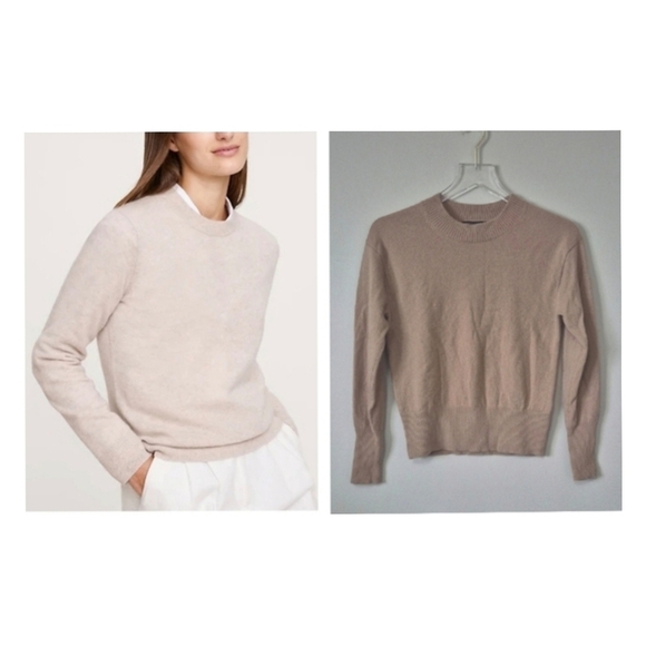 Banana Republic Sweaters - Banana Republic Women's Tan Cashmere Crew Neck Sweater Size XS, Classic Luxury